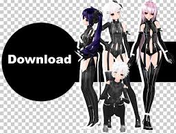 Mikumikudance Hatsune Miku Ghoul Vocaloid Png Clipart 64bit Computing Action Figure Anime Black Hair Computer Free