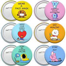 Check spelling or type a new query. Ready Stock Kpop Bt21 Bts Cute Cartoon Pin Button Badge O58mm Batch 2 Books Stationery Stationery On Carousell