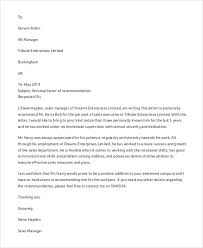 Free 6 Sample Letter Of Recommendation In Ms Word Pdf