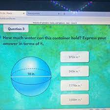 The basic formula for calculating the volume of a container is to multiply the length by the width by the depth. How Much Water Can This Container Hold Brainly Com