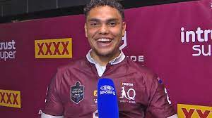 Broncos flyer xavier coates suffered a horror fall after scoring the second of two brilliant tries in the first half against the eels and had to go to hospit. State Of Origin 2020 Xavier Coates Reaction To Queensland Maroons Debut