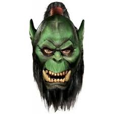 Details About Orc Mask With Beard Adult World Of Warcraft Wow Halloween Costume Fancy Dress