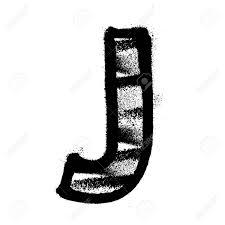 Letter J Graffiti Alphabet With Spray Lines And Overspray Vector Royalty Free Cliparts Vectors And Stock Illustration Image 138738783