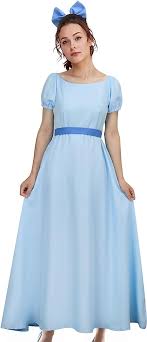 Amazon.com: Wendy Costume Cosplay Dress Adult Women Girls Blue Darling  Princess Maxi Dress Halloween Fancy Party Dressing Up (Adult, XXX-Large) :  Clothing, Shoes & Jewelry