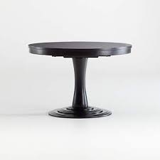 Oval extending dining tables ukzn logo. Aniston Black 45 Round Extension Dining Table Reviews Crate And Barrel Canada
