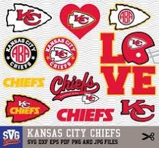 Kansas City Chiefs Svg Logos Monogram Silhouette Cricut Cameo Screen Printing Sp 19 Kansas City Chiefs Logo Kansas City Chiefs Craft Kansas City Chiefs