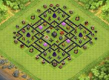 The second layout design has the centralized town hall that is very close to the clan castle. Th9 Base Layouts Top 1000 Clash Of Clans Tools 465 To 472