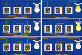 Standard and halogen bulbs require standard incandescent dimmers. Intermediate Switch Lighting Circuits Eu Uk The Engineering Mindset