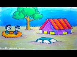 Gambar sketsa alam hutan biasanya berbentuk pepohonan yang rindang, dengan pepohonan yang memiliki berbagai macam jenis. Cara Menggambar Bencana Banjir Youtube