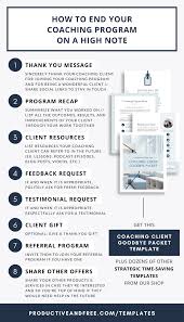 Coaching Client Goodbye Packet Template Productive And Free In 2020 Life Coaching Business Coaching Tools Coaching Program