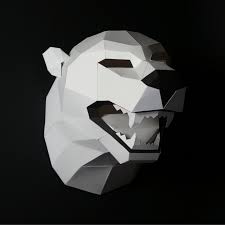 Are you wondering how to make a mask for your kid's party? Polar Bear Trophy Mask Wintercroft