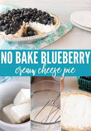 Blueberry Cream Cheese Pie Is A No Bake Blueberry Cream Pie That You Can Whip Up In Minutes Slice Blueberry Recipes Blueberry Cream Cheese Pie Dessert Recipes