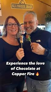 2 skewers for $5, 3 skewers for $7, Add a topping for $1, Absolute  deliciousness!, #chocolate #copperfire #goodvibes