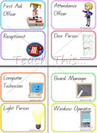 Unique Classroom Chart Printable Job Chart Printable Blank