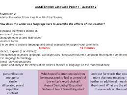 English language english paper 1 (two hours) answers to this paper must be written on the paper provided separately. Aqa Gcse English Language Paper 1 Question 2 3 4 What To Do For Each Question Teaching Resources