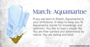 March Birthstone Aquamarine March Birth Stone March Pisces Birthstones