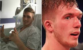 Nick Blackwell gives thumbs-up as he recovers from coma after defeat by  Chris Eubank Jnr