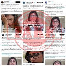 D-Intent Data on X: 1212 ANALYSIS: Fake FACT: News is being circulated  claiming that PornHub froze porn star MiaKhalifas income and donated it  to Israel due to her support towards Hamas. The
