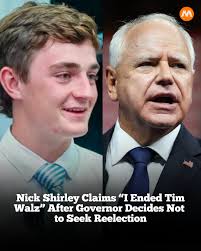 Nick Shirley, who previously released 42 minutes of video alleging  Minnesota election fraud and received praise from Republican leaders  including Vice President JD Vance, claimed credit for Governor Tim Walz's  decision not
