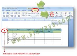 Cara Membuat Isi Cell Judul Kepala Header Tabel Word Di Tengah Tengah Cara Aimyaya Cara Semua Cara