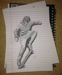 3d Art Skateboarder Boy Sketch Art Sketch Book