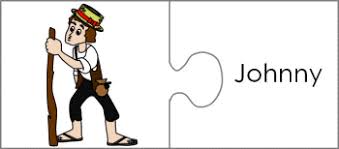 A palm sander will quickly remove the thin layer of paper. Johnny Appleseed Jigsaw Word Match Templates