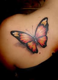 These tattoo designs will help you choose a butterfly tattoo that's right for you. Feminine Butterfly Tattoo Design On Chest