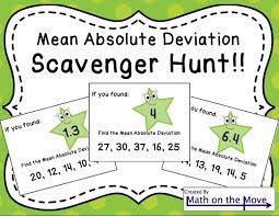 Mean Absolute Deviation Scavenger Hunt 6 Sp 2 Middle School Math Fun Teaching Math Education Math