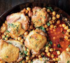 Pan Roasted Chicken With Harissa Chickpeas Recipe Recipe Chickpea Recipes Harissa Recipes Best Chicken Recipes