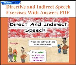 Direct And Indirect Speech Exercises With Answers Pdf