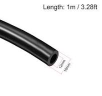 uxcell Silicone Tubing, 1/2"(12mm) ID x 11/16"(18mm) OD 3.3ft Silicone  Rubber Tube Air Hose Water Pipe for Pump Transfer Black