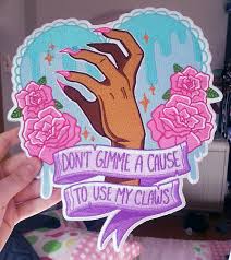 Don T Give Me A Cause To Use My Claws Don T Give Me A Cause To Use My Claws 8x10 Patch Sugarbones Parches Disenos De Unas Cosas