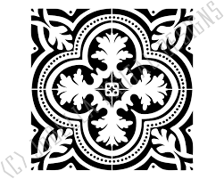 Download Digital Tile Stencil 1 Svg Printable And Sublimation Png Stencil Designs Tile Svg Spanish Tile