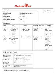 Последние твиты от malindo air (@malindoair). Electronic Ticket Receipt April 01 For Govindarajmr Shanmugam Aviation Services Economics