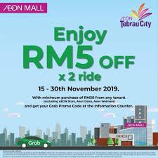 We will be keeping this article updated whenever grab reveals any new promotions or deals. 15 30 Nov 2019 Aeon Grab Promo Code At Tebrau City Everydayonsales Com