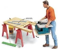15 Free Table Saw Outfeed Plans Mobile Tables Folding Tables Outfeed Stands And More Contractor Table Saw Woodworking Table Saw Portable Table Saw