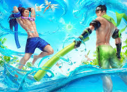 Pool Party Genji And Yasuo By Https Www Deviantart Com Zarory On Deviantart Genji Yasuo Pool Party
