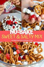 No Bake Sweet Salty Snack Mix Recipe Snack Mix Snacks Salty Sweet Snacks