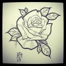 Neo Traditional Rose Tattoo Flash Traditional Rose Tattoos Rose Drawing Tattoo Rose Tattoo Design