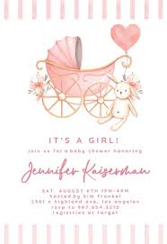 What to include on a baby shower invitation. Pink Wishes Baby Shower Invitation Template Free Greetings Island