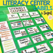 Literacy Center Rotation Board Center Signs