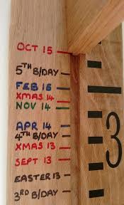 Personalised Wooden Growth Chart Height Chart In Solid Oak