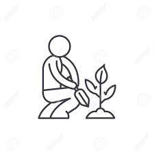 Garden Care Logo Garden Garden Care Logo Garden Gardencare Garden Care Line Icon Concept Garden Care Vector Linear Illust In 2020 Care Logo Garden Care Symbol Logo