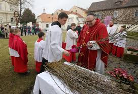 Týden před velikonocemi, to je květná neděle, kdy lidé házeli ježíši pod nohy palmové ratolesti, aby ho pár dnů poté ukřižovali. Dotyk Prichazi Posledni Postni Nedele Provazeji Ji Kvety Z Kocicek A Otvirani Pokladu