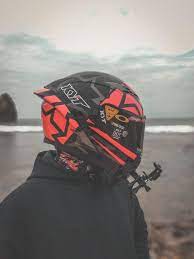 V2 Red Faster Helm Kendaraan Motor