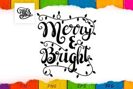 Merry And Bright Christmas Lights Graphic By Illustrator Guru Creative Fabrica