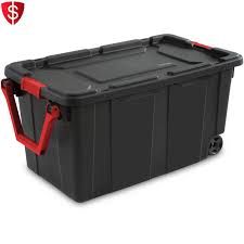 Black And Yellow Storage Bins Lowes Cool Wheeled Storage Container Field Plastic Meals Bin Organizer Rolling Tote Organizer Check More Sterilite Plastic Box Storage Storage Containers With Wheels