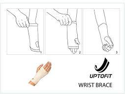 Uptofit Copper Infused Wrist Sleeve Carpal Tunnel Compression Hand Brace Lightweight Every Day And Night Support For