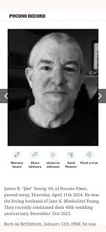 Pleasant Valley School, Monroe County Pa. Honoring Deceased Classmates