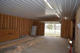 Ribbed Metal Ceiling Cheap Metal Shop Building Garage Lighting Garage Decor